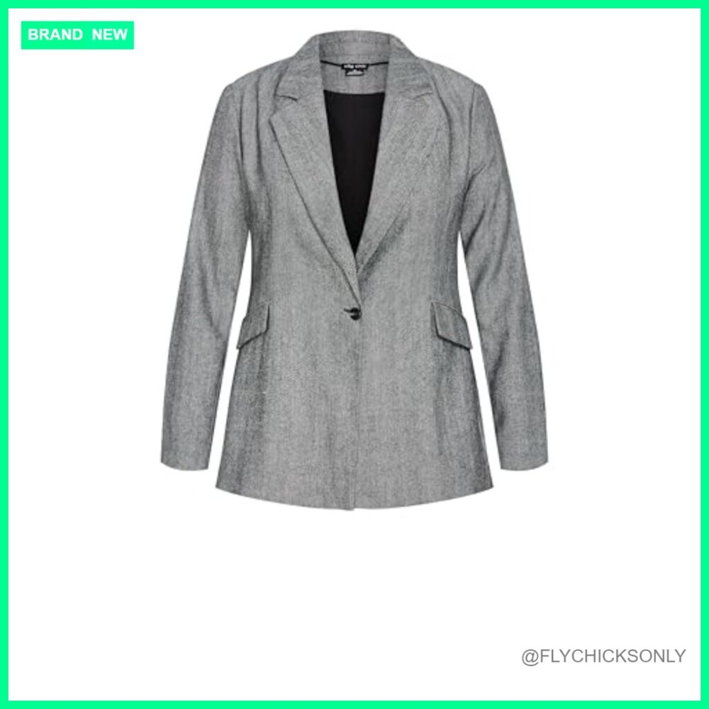 Polyester Blend Blazer With Button Closure For Bu… - image 4